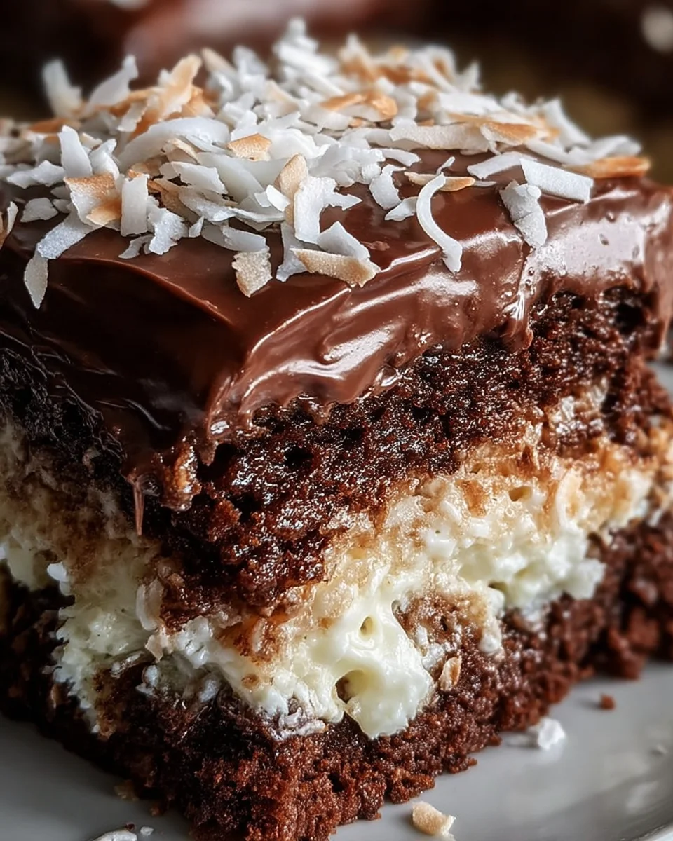 Mounds Poke Cake
