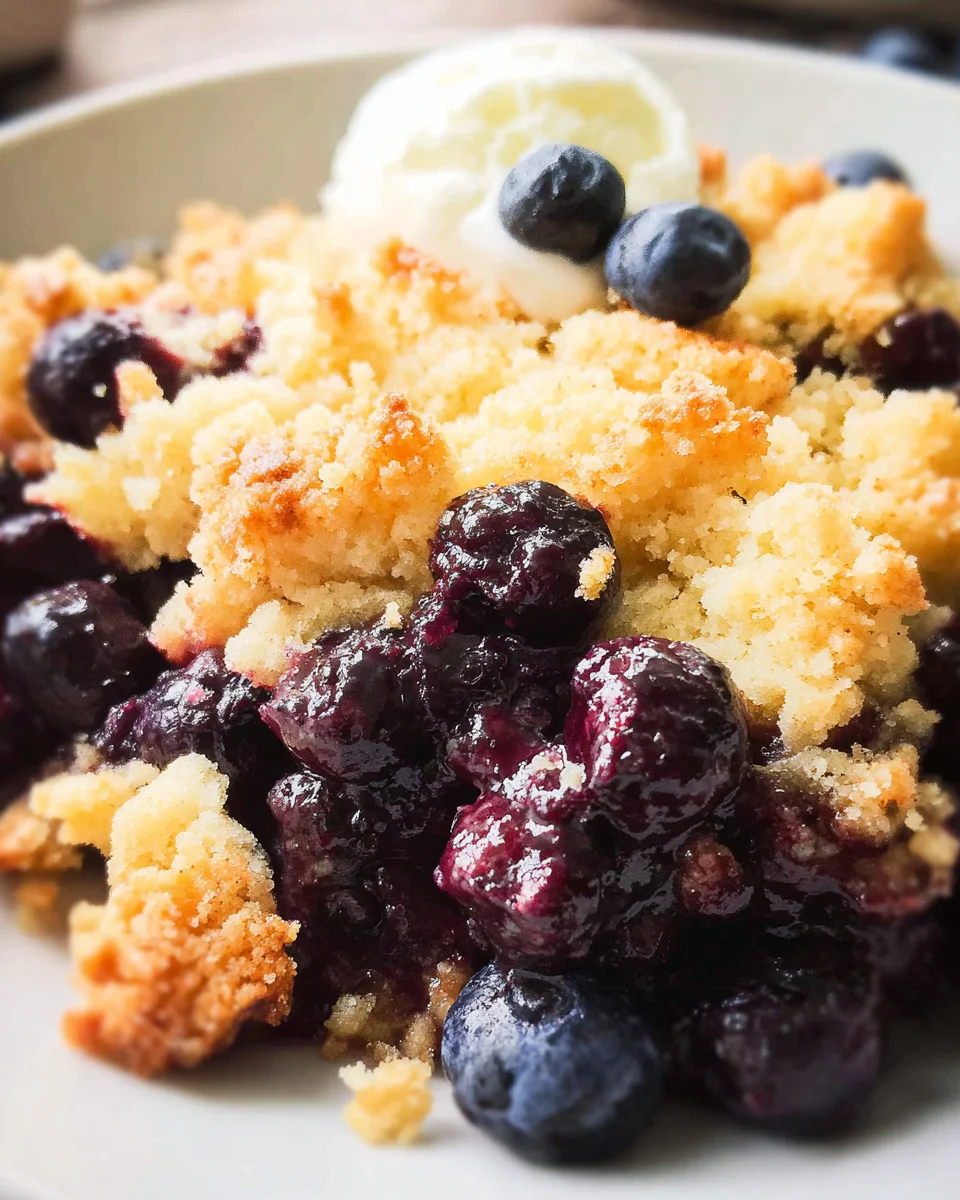 4 Ingredient Blueberry Cobbler