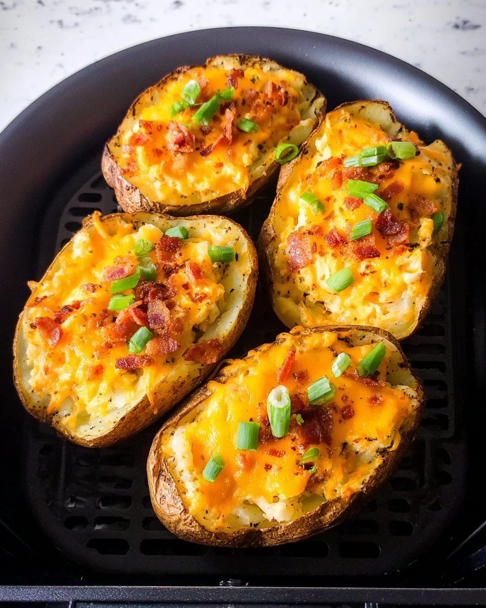 Air Fryer Twice Baked Potatoes