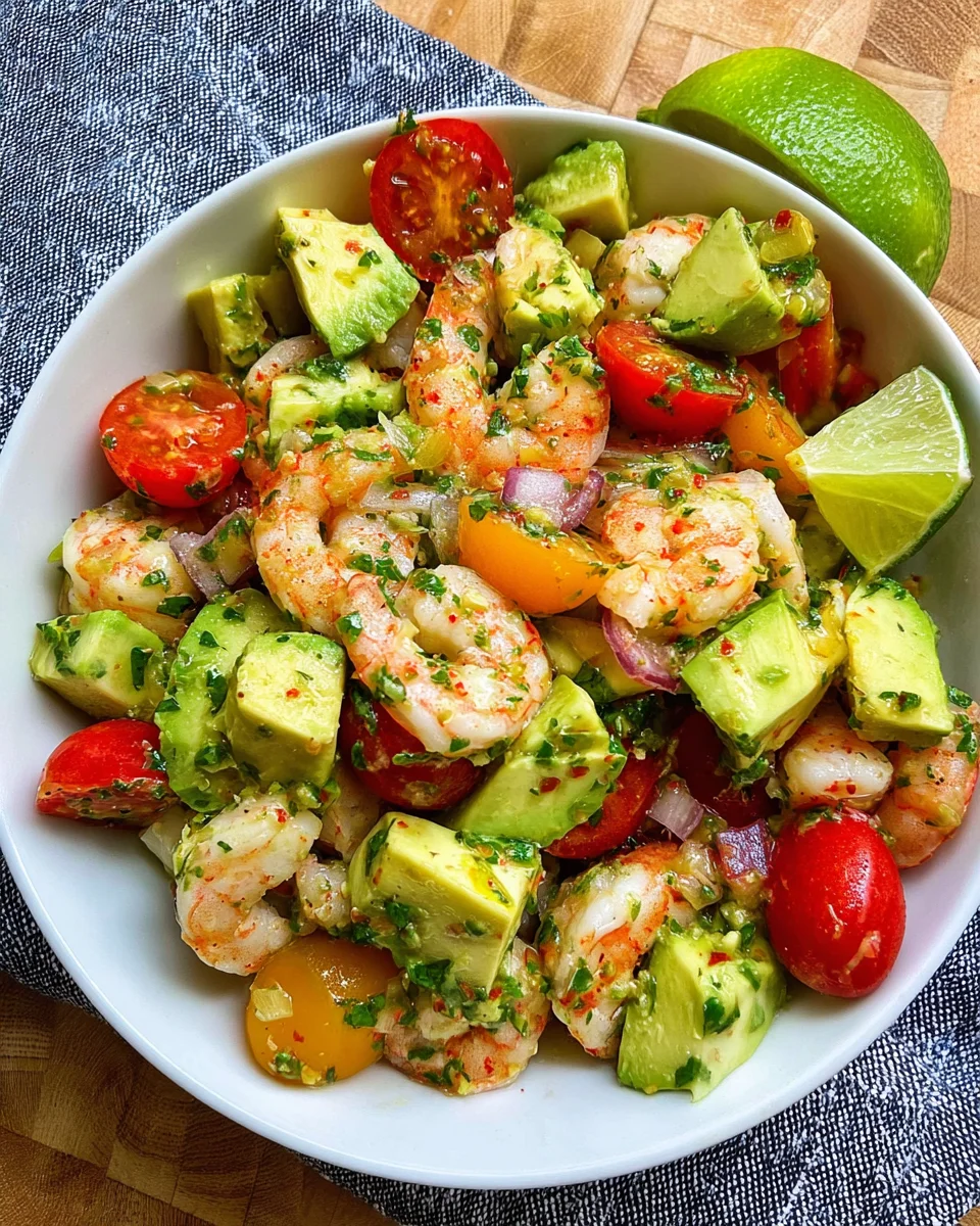 Avocado Salsa Shrimp Salad