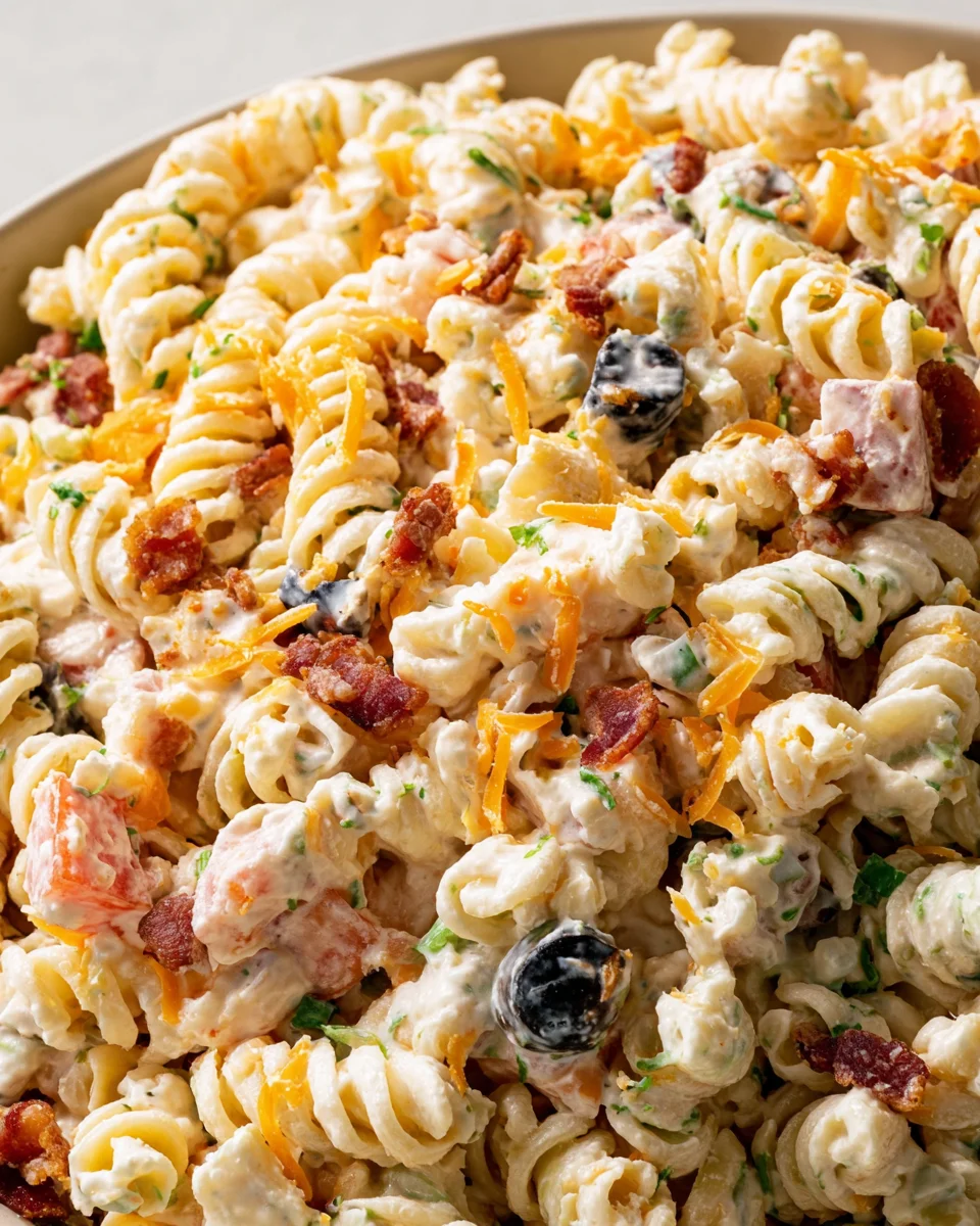 Bacon Ranch Pasta Salad 19 Bacon