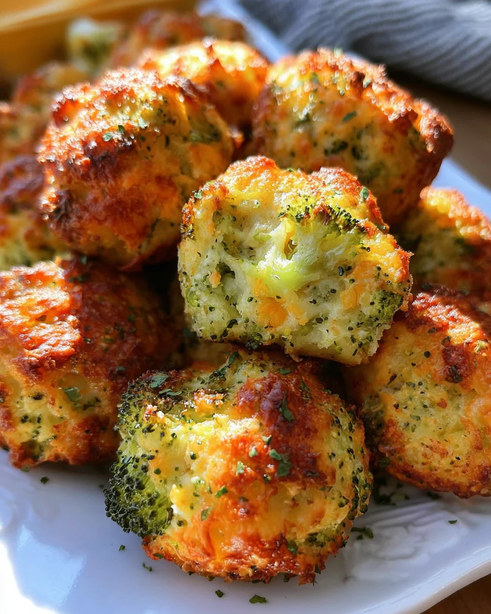 Baked Broccoli Cheese Balls 19 Baked
