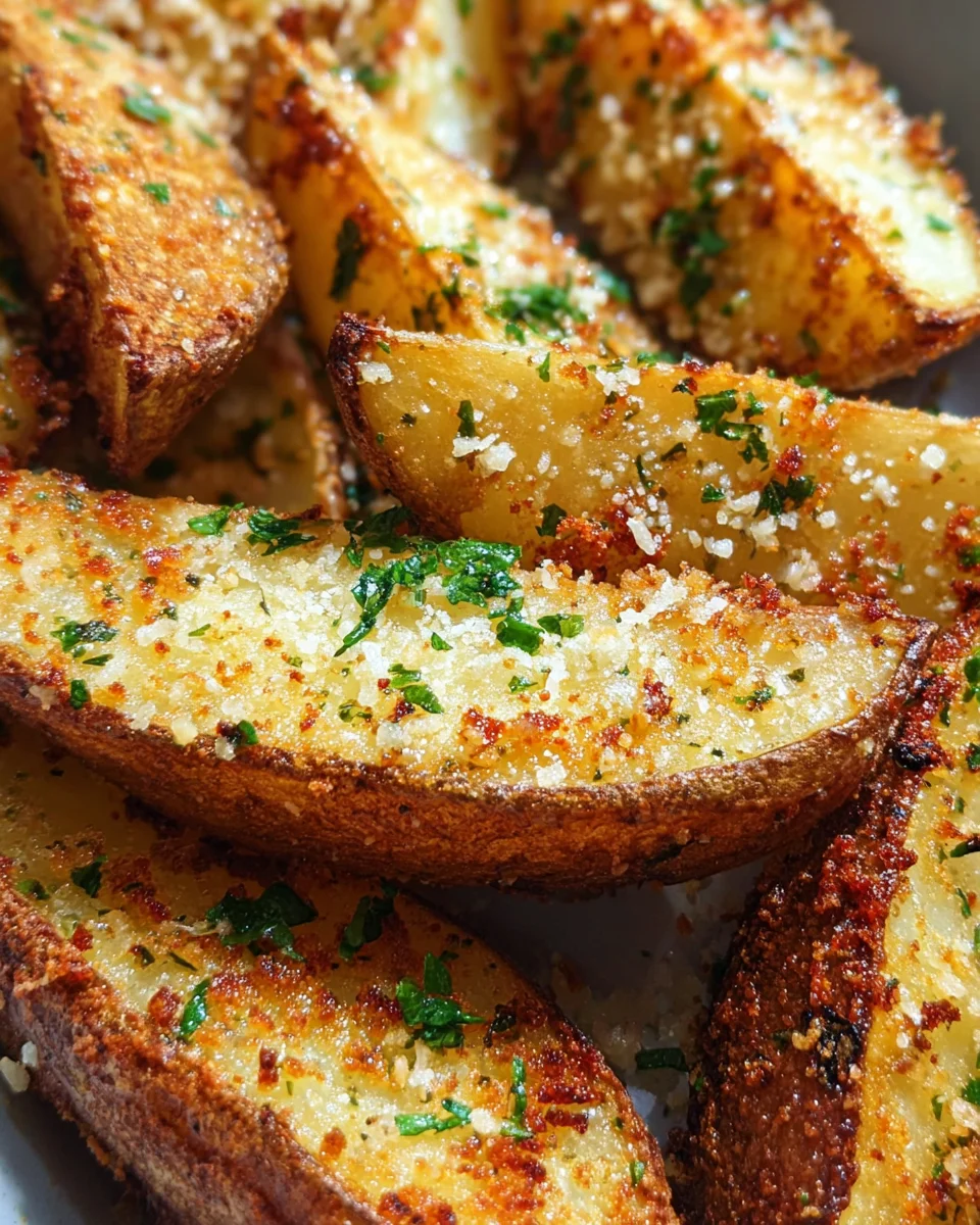 Baked Garlic Parmesan Potato Wedges