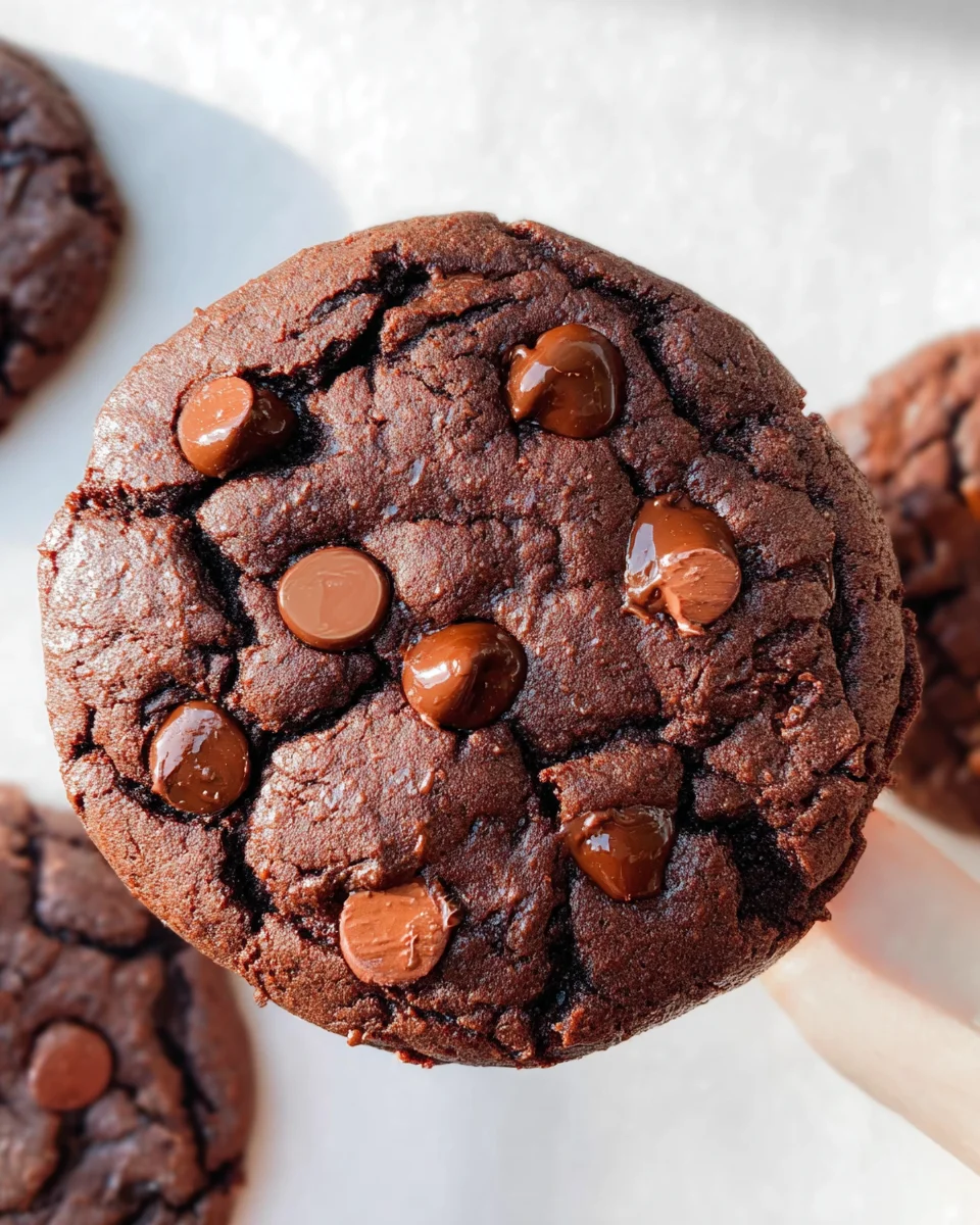 Bakery Style Double Chocolate Chip Cookies