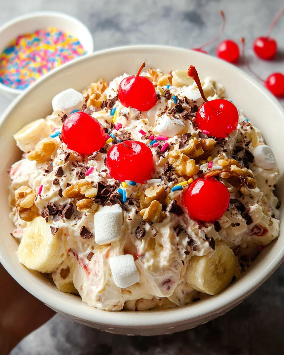Banana Split Fluff Salad