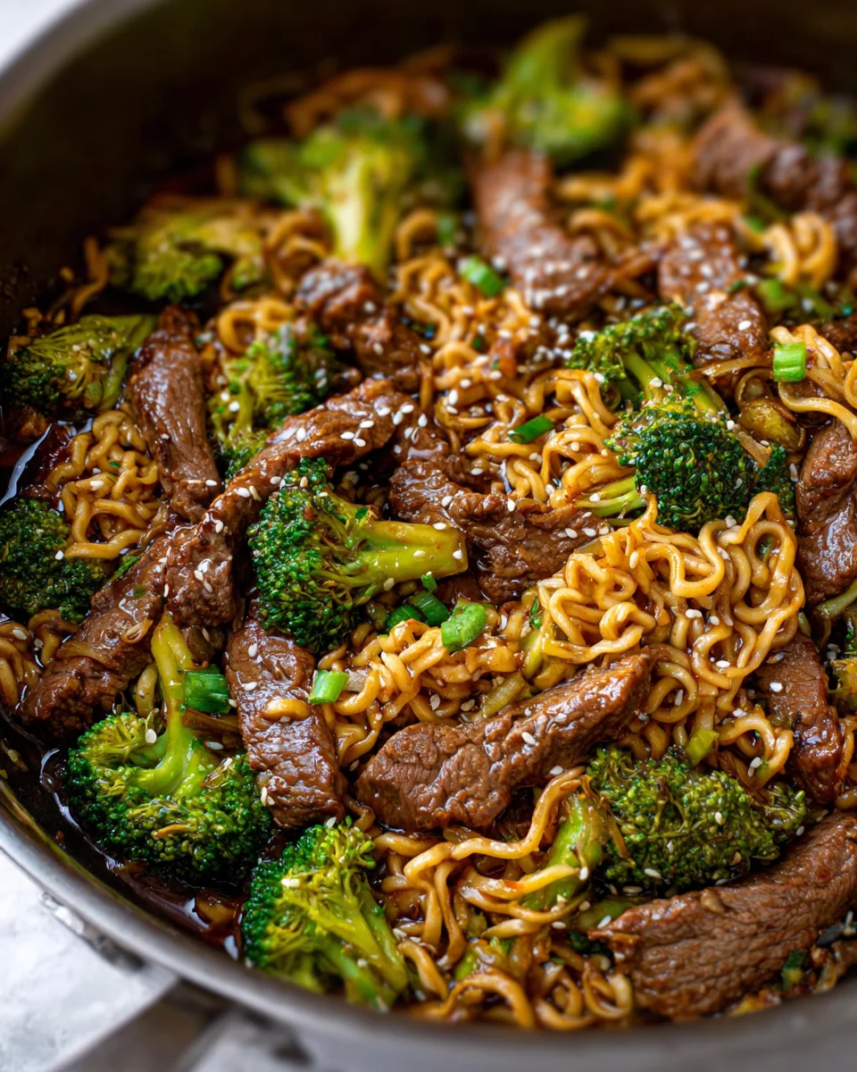 Beef and Broccoli Ramen Stir Fry