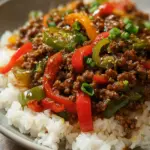 Beef and Pepper Rice Bowl 19 Beef and Pepper Rice Bowl