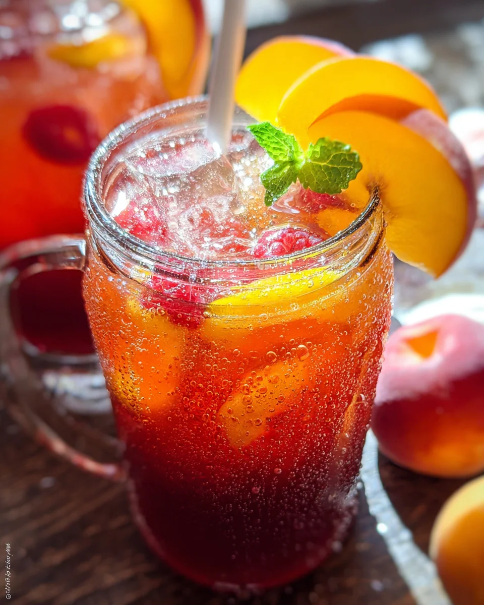 Bellini Peach Raspberry Iced Tea
