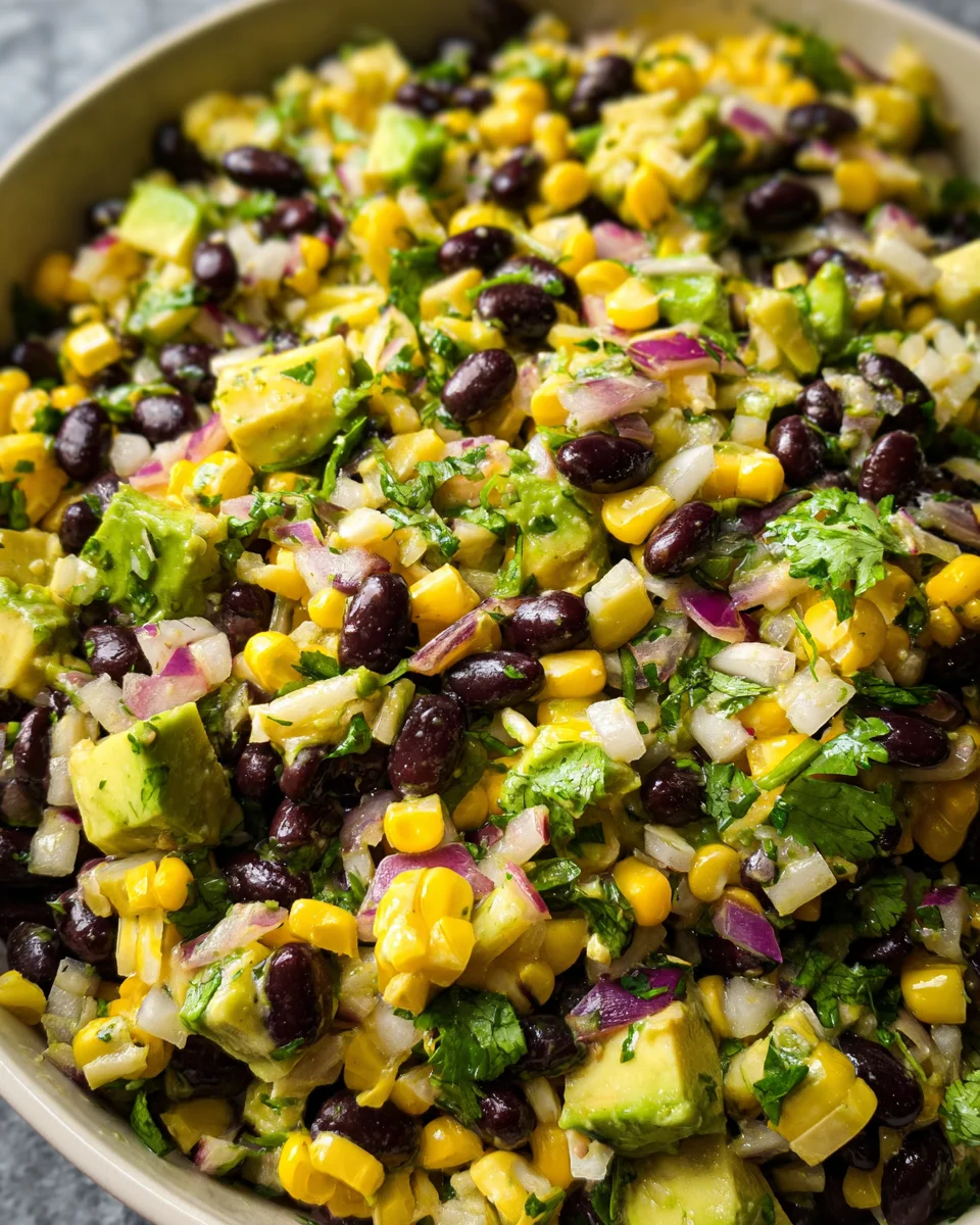 Black Bean Corn Avocado Salad 22 Black