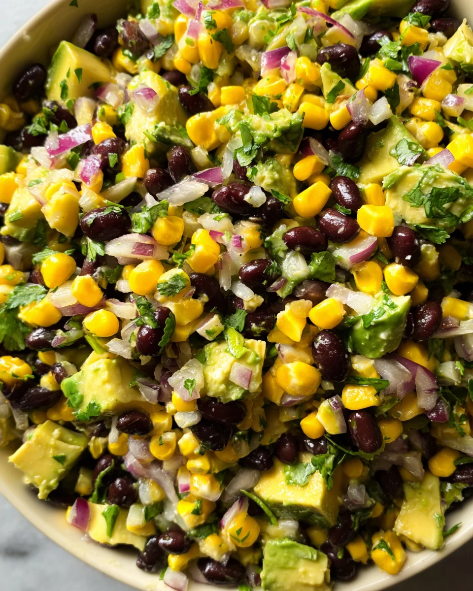 Black Bean Corn Avocado Salad 23 Black