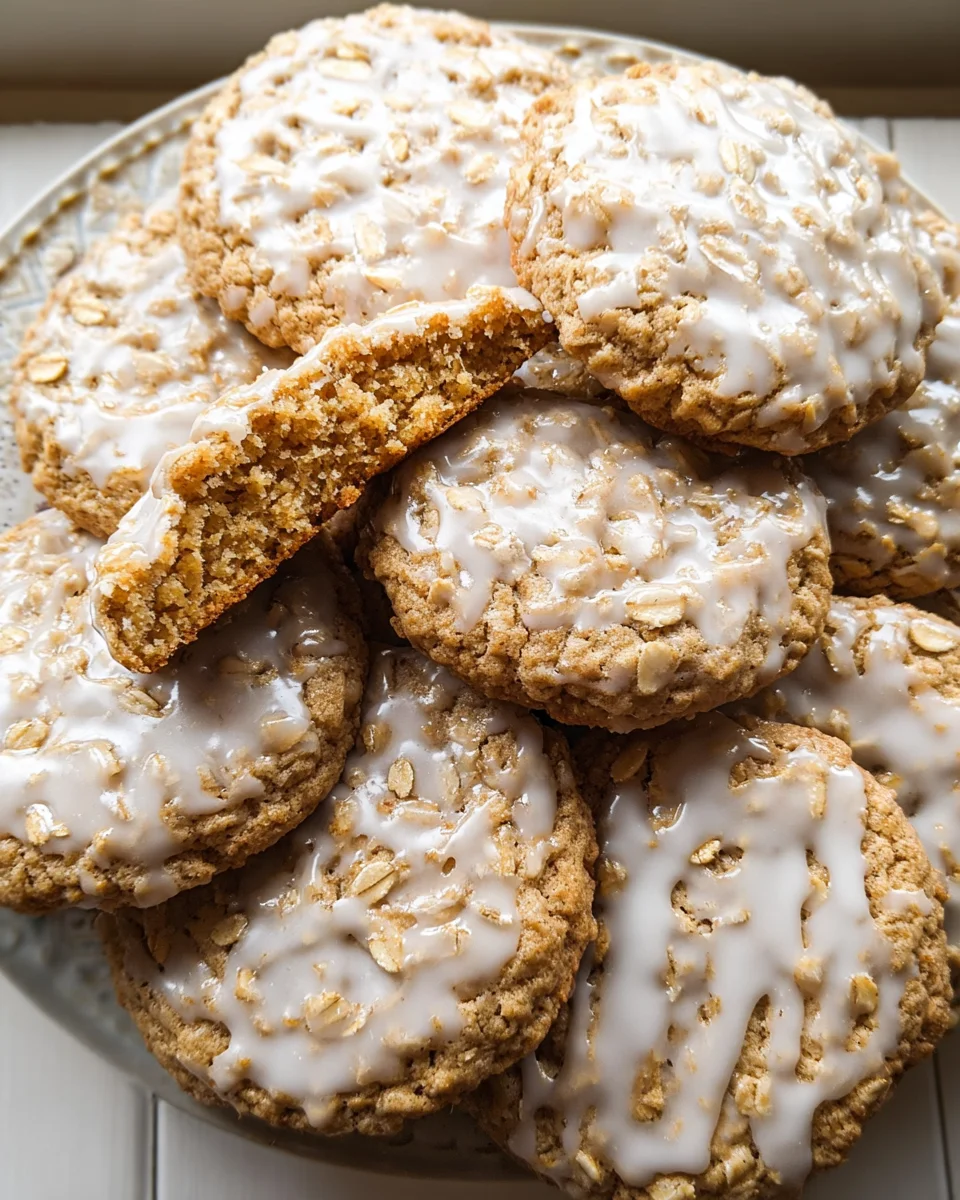 Brown Butter Iced Oatmeal Cookies Recipe