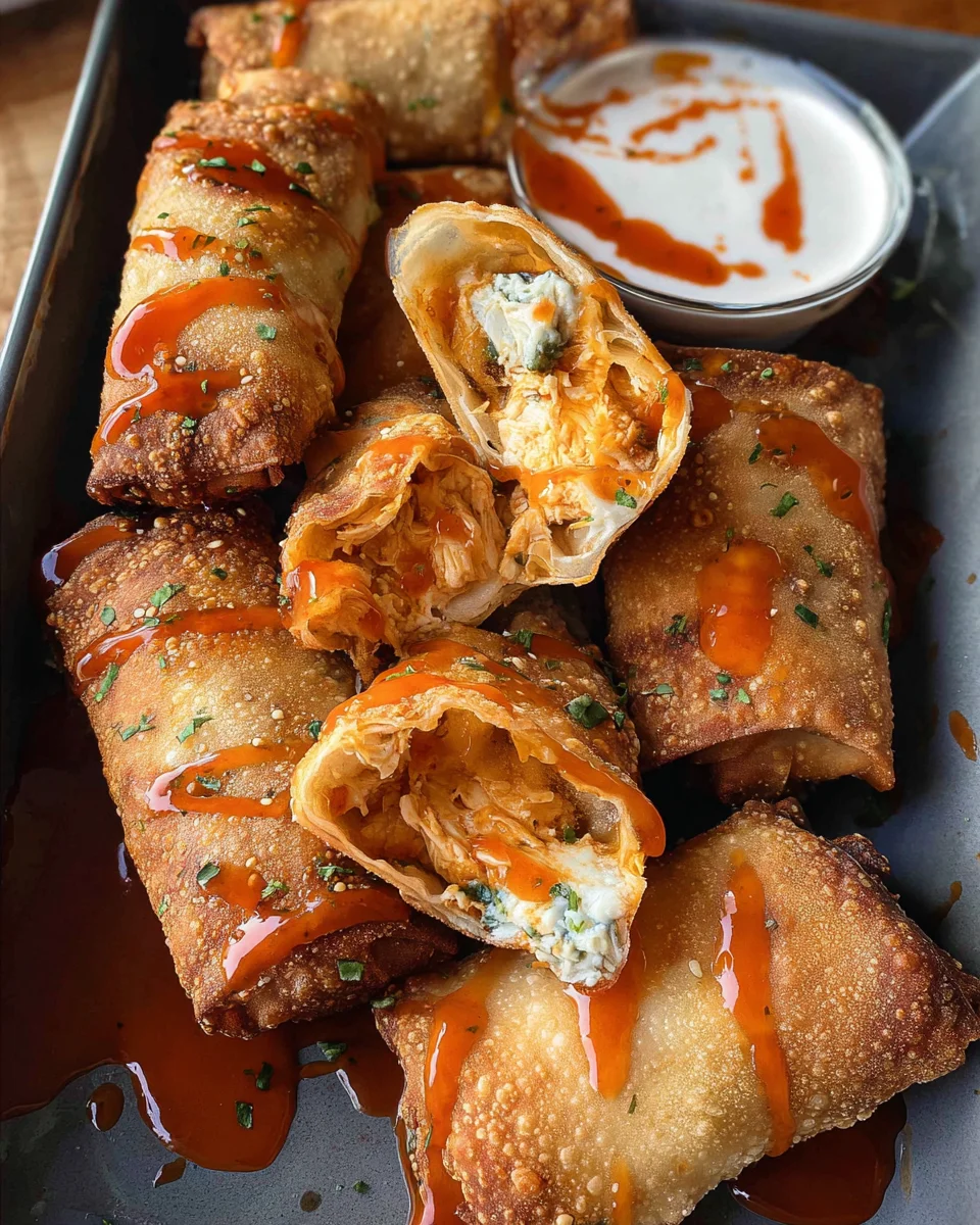 Buffalo Chicken Egg Rolls