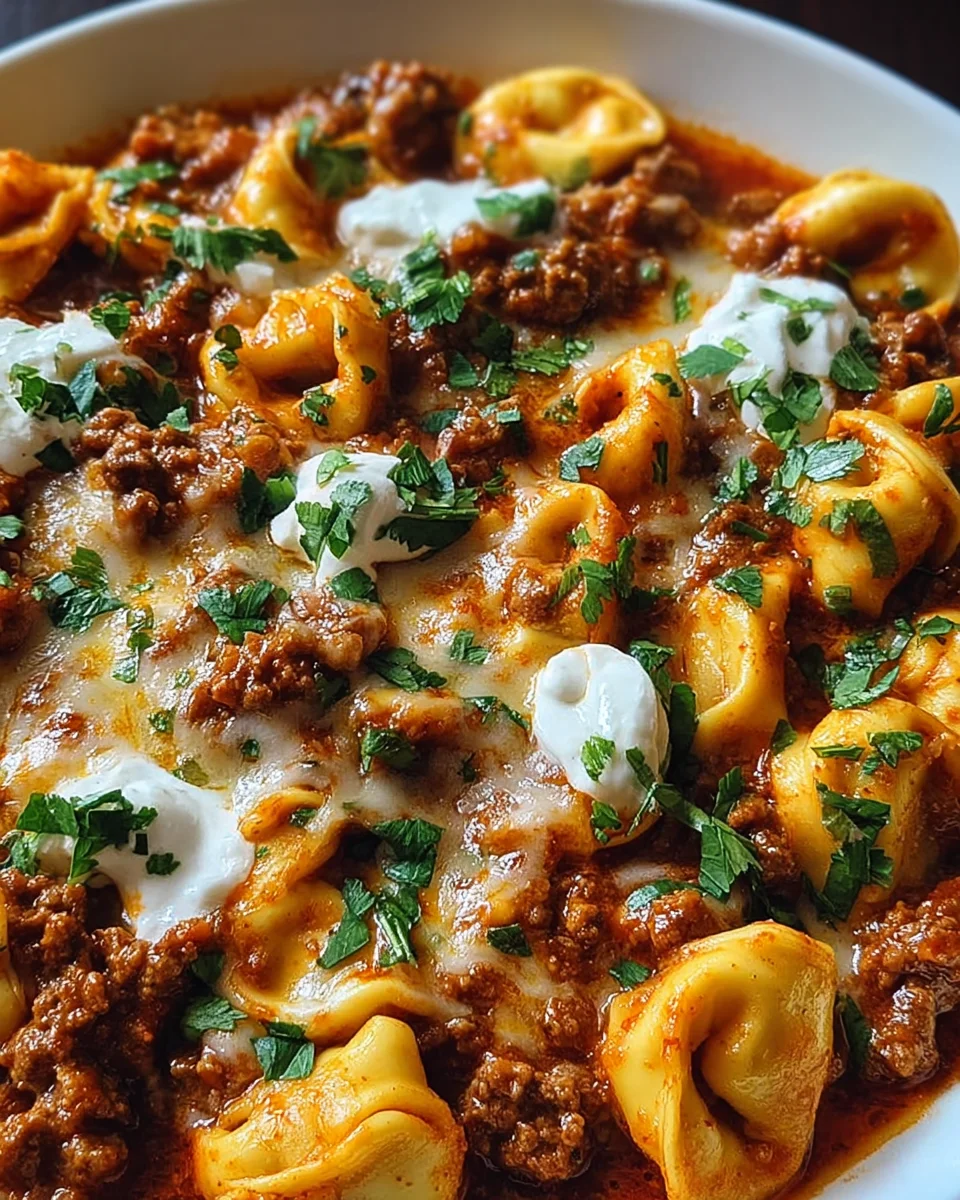 Cheesy Beef Enchilada Tortellini 20 Cheesy