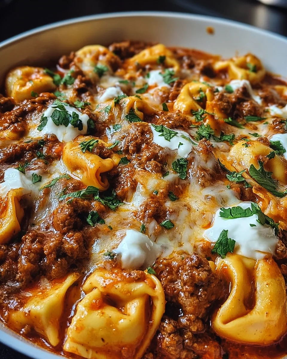 Cheesy Beef Enchilada Tortellini 21 Cheesy