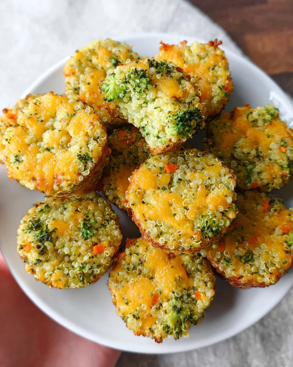 Cheesy Broccoli Quinoa Bites