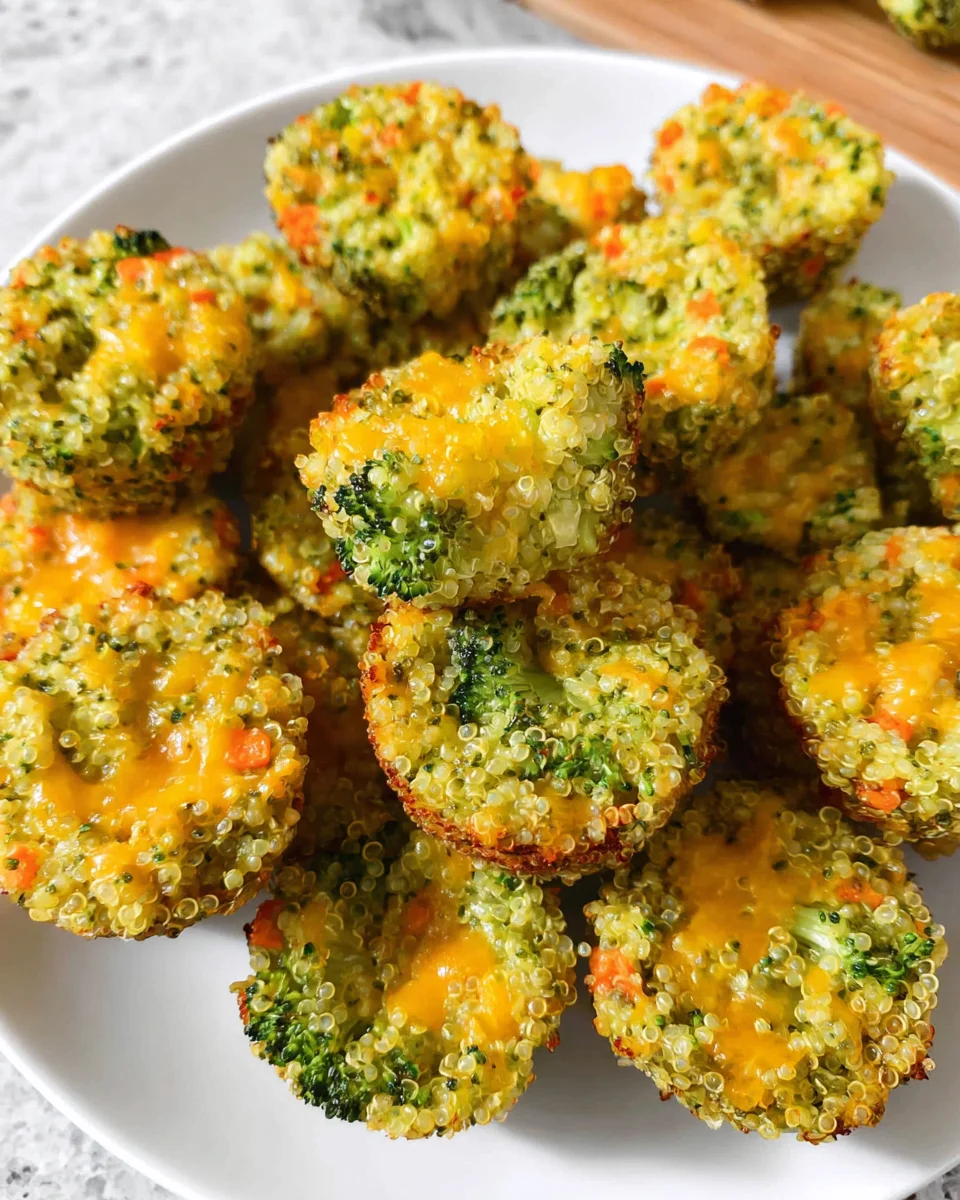 Cheesy Broccoli Quinoa Bites 18 Cheesy