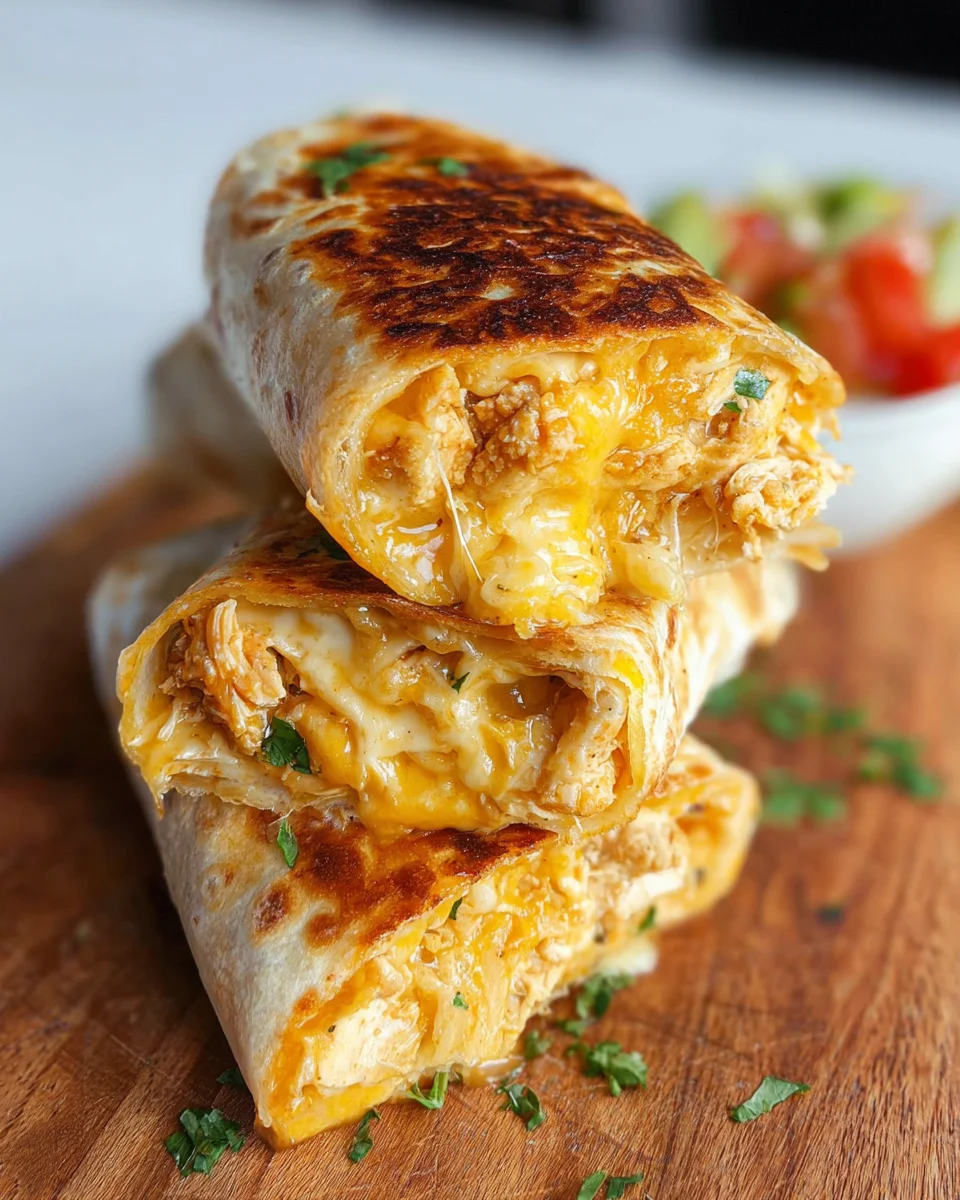 Cheesy Garlic Chicken Wraps 21 Cheesy