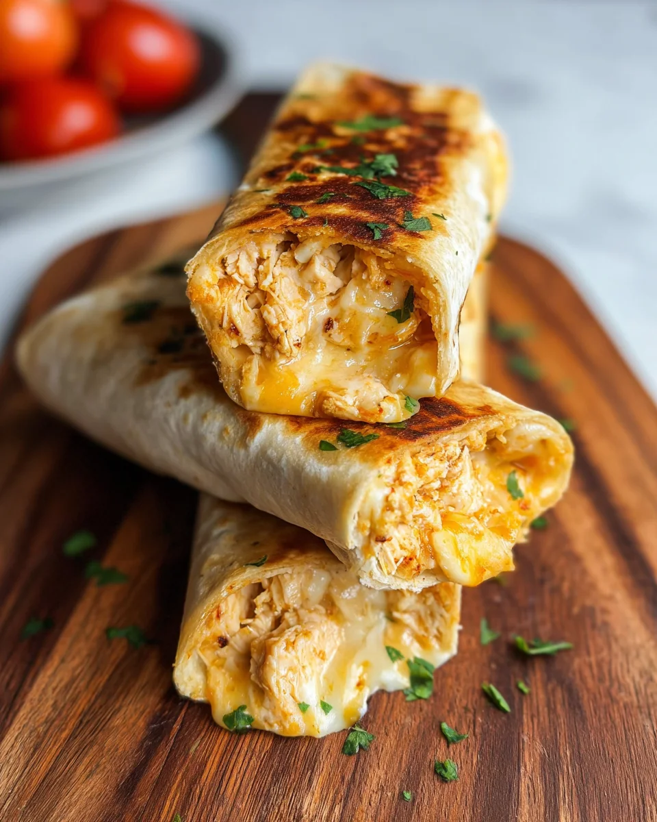 Cheesy Garlic Chicken Wraps 22 Cheesy