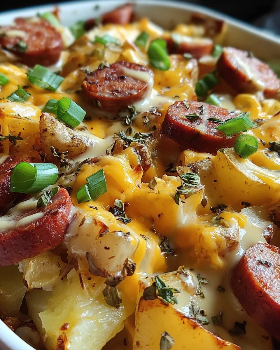 Cheesy Ranch Potatoes and Smoked Sausage 20 Cheesy