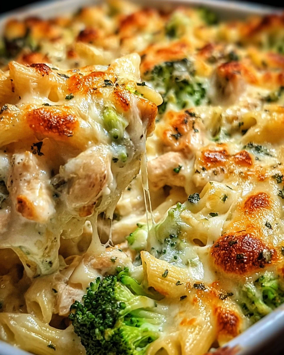 Chicken and Broccoli Alfredo Bake