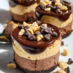 Chocolate Peanut Butter Mini Cheesecakes 24 Chocolate Peanut Butter Mini Cheesecakes