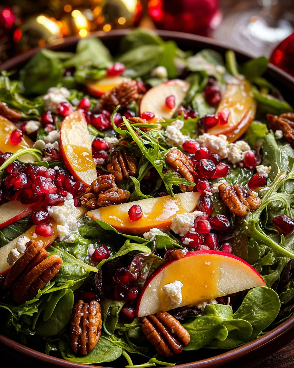 Christmas Salad with Honey Mustard Dressing