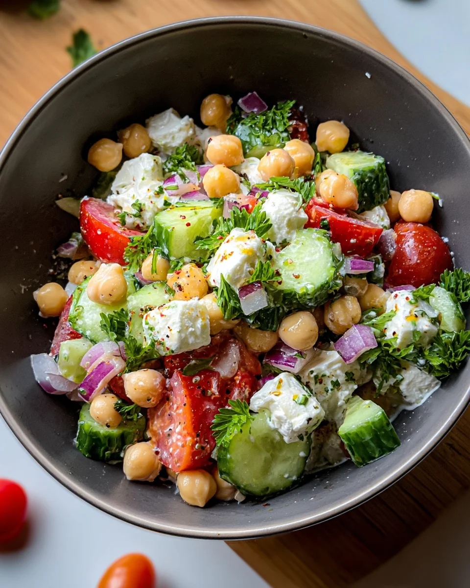 Cottage Cheese and Chickpeas Salad 22 Cottage