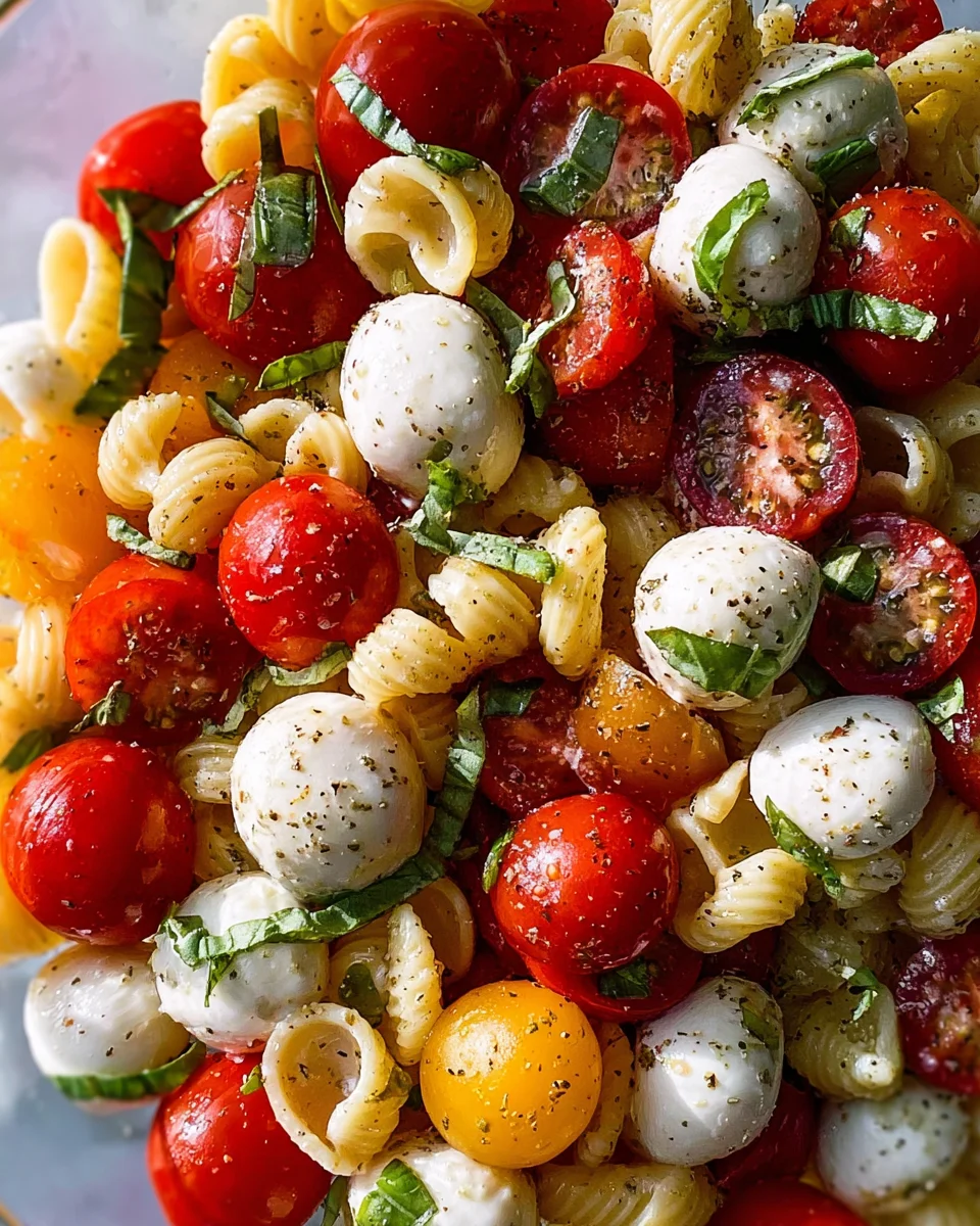 Creamy Caprese Pasta Salad