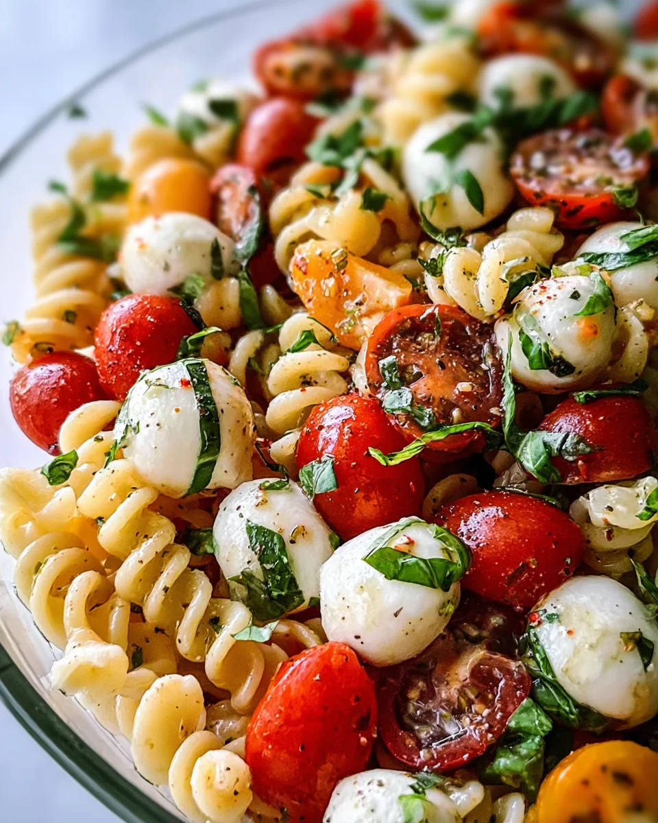 Creamy Caprese Pasta Salad 20 Creamy