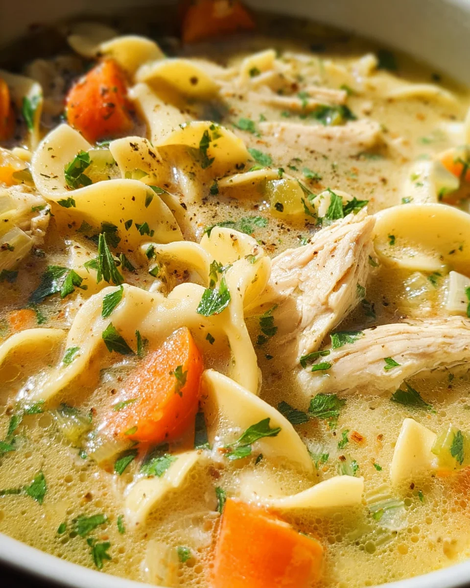 Creamy Chicken Noodle Soup Recipe