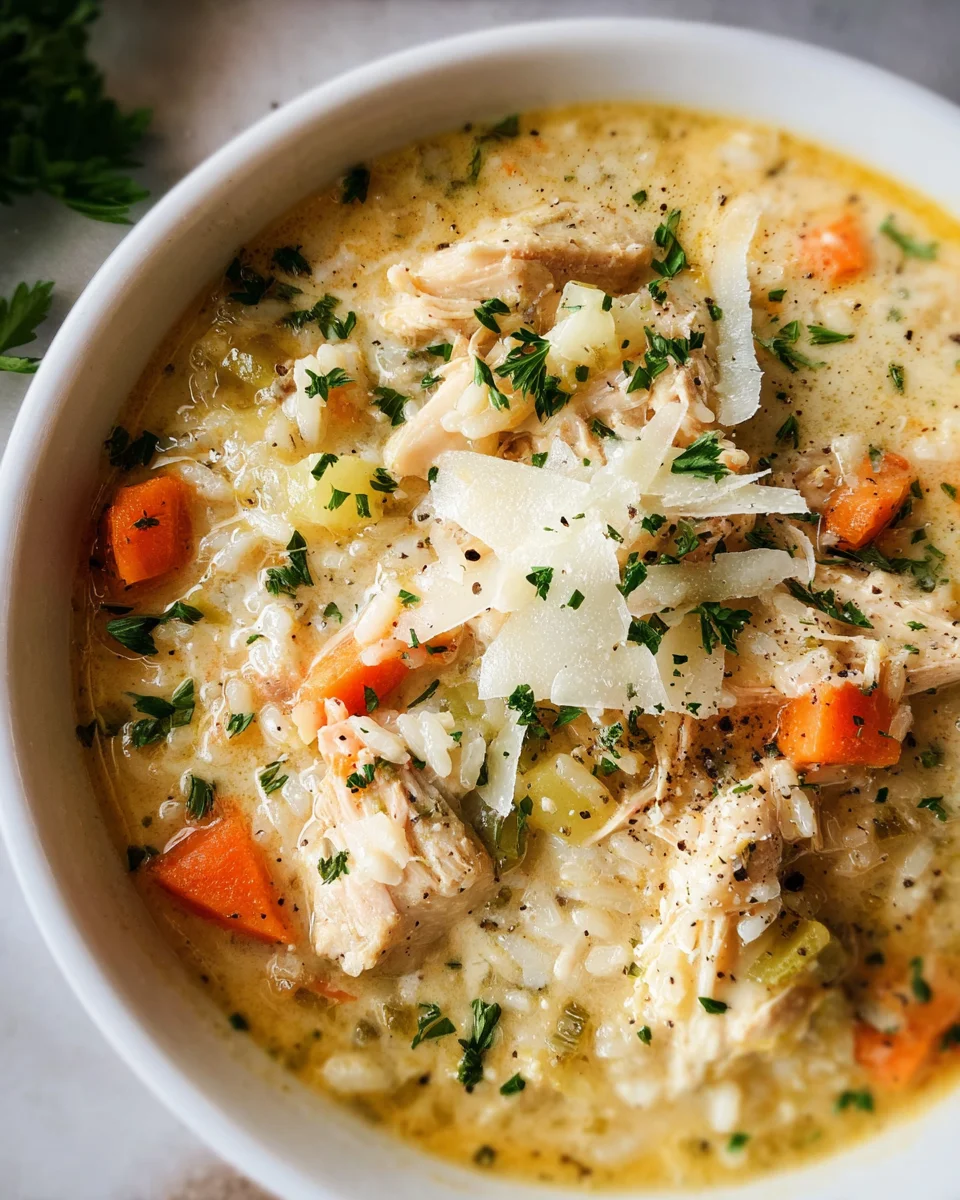 Creamy Chicken and Rice Soup 20 Creamy