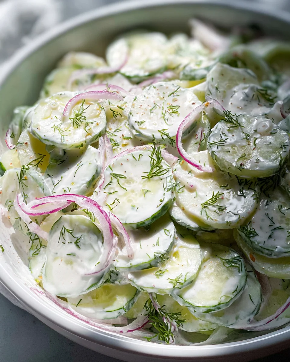 Creamy Cucumber Salad 17 Creamy