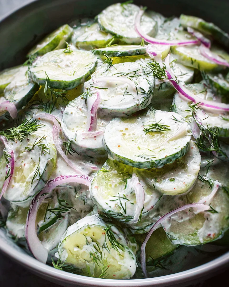 Creamy Cucumber Salad 18 Creamy