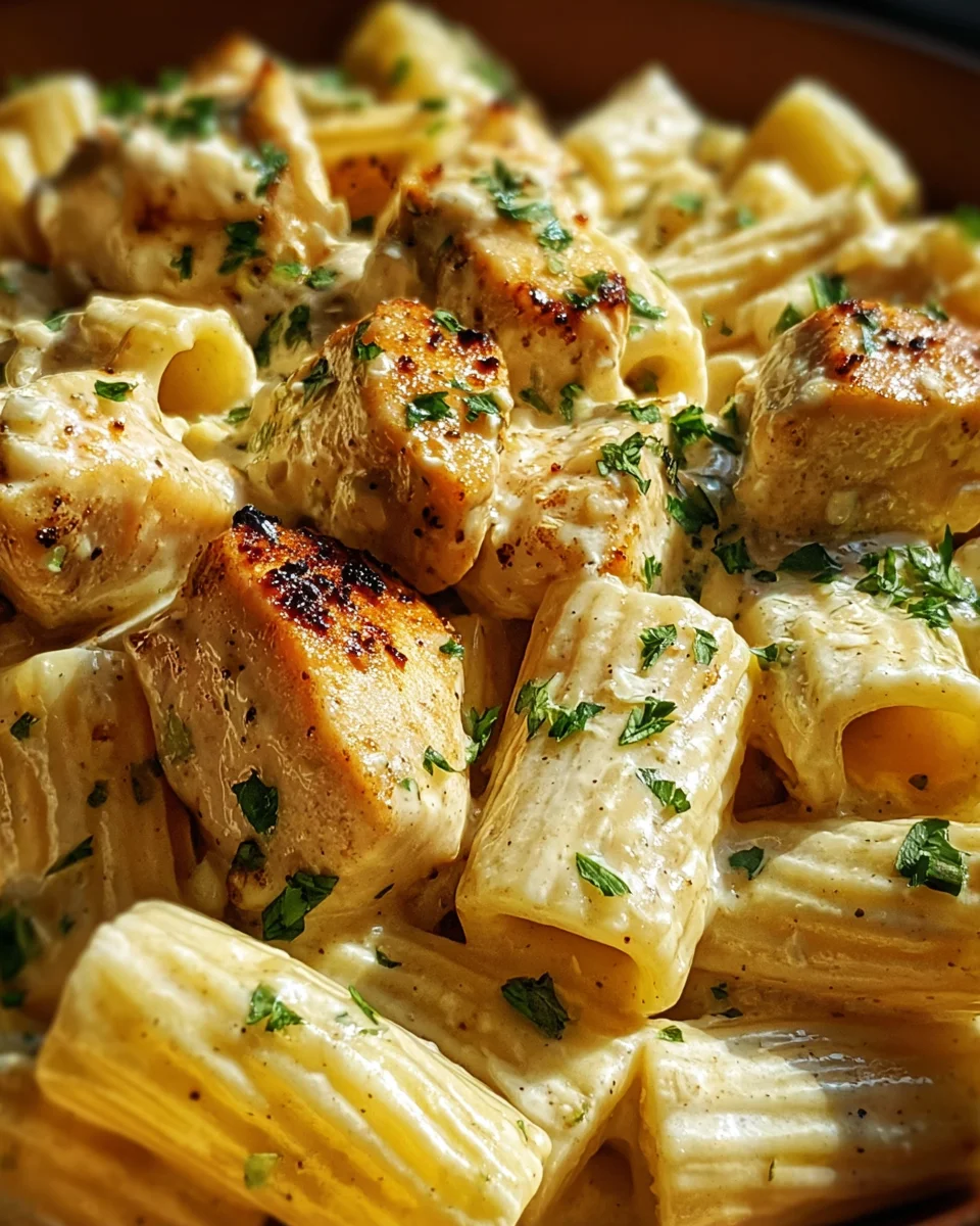 Creamy Garlic Butter Chicken and Rigatoni in Parmesan Sauce 19 Creamy