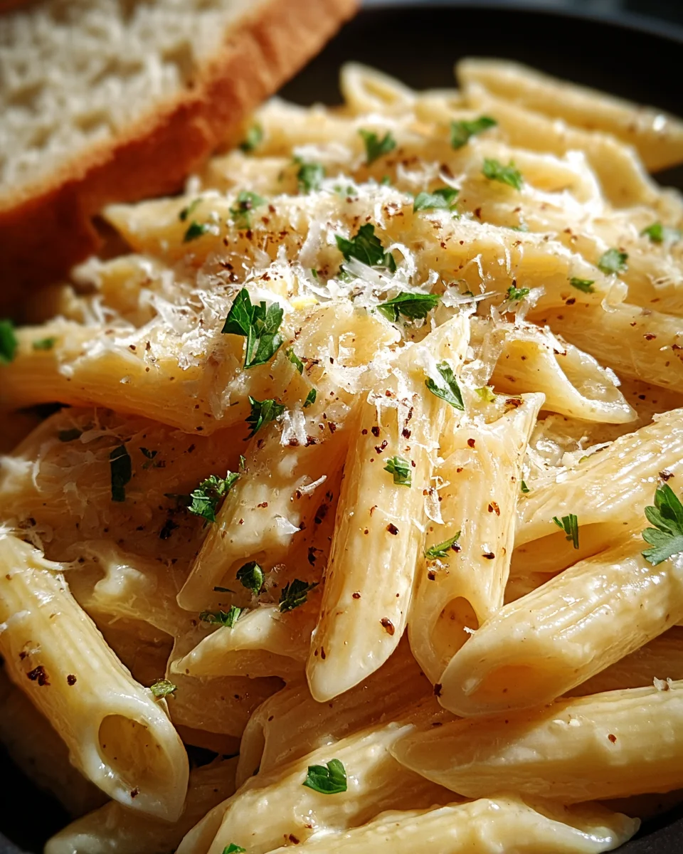 Creamy Garlic Penne Pasta 20 Creamy
