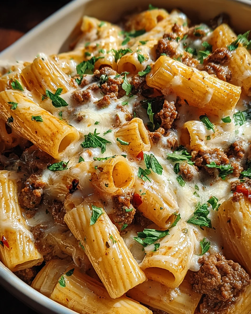 Creamy Parmesan Beef Rigatoni 24 Creamy