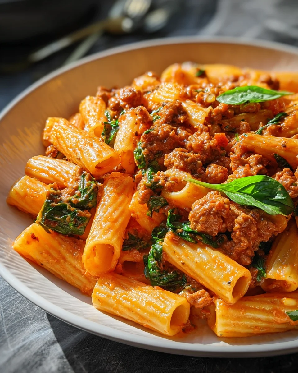 Creamy Sausage Rigatoni