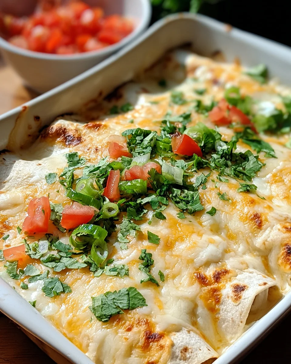 Creamy White Chicken Enchiladas