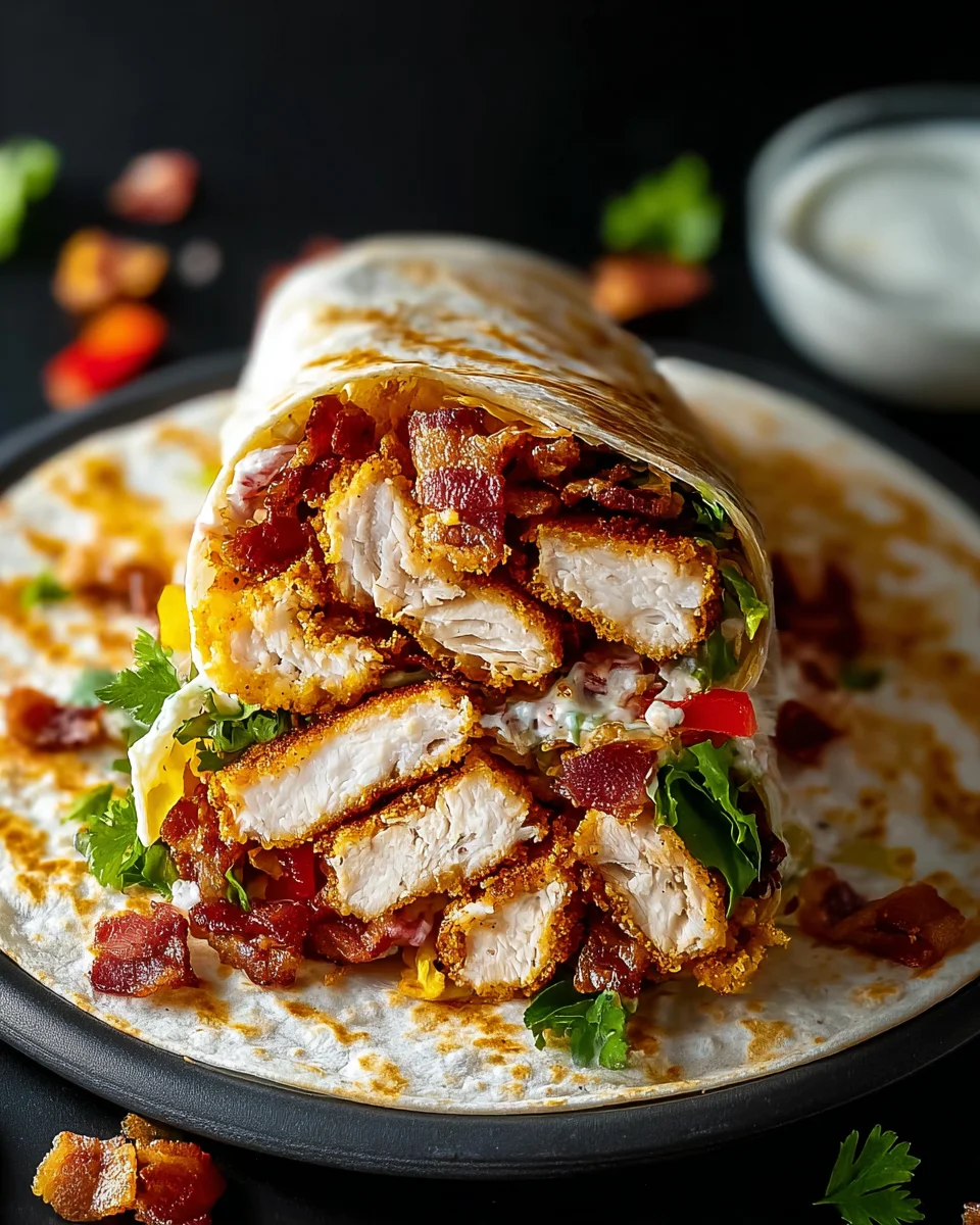 Crispy Chicken Bacon Ranch Wrap 25 Crispy