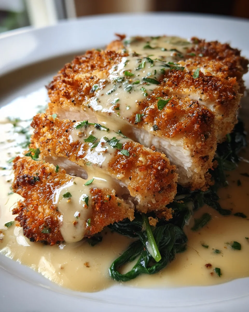 Crispy Parmesan Chicken with a Rich Garlic Sauce 18 Crispy