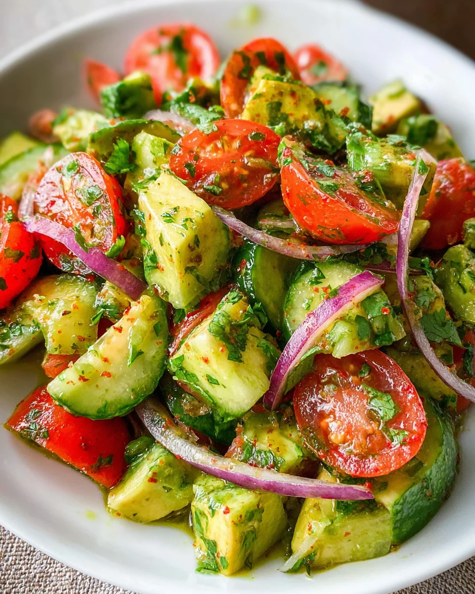 Cucumber Tomato Avocado Salad 19 Cucumber