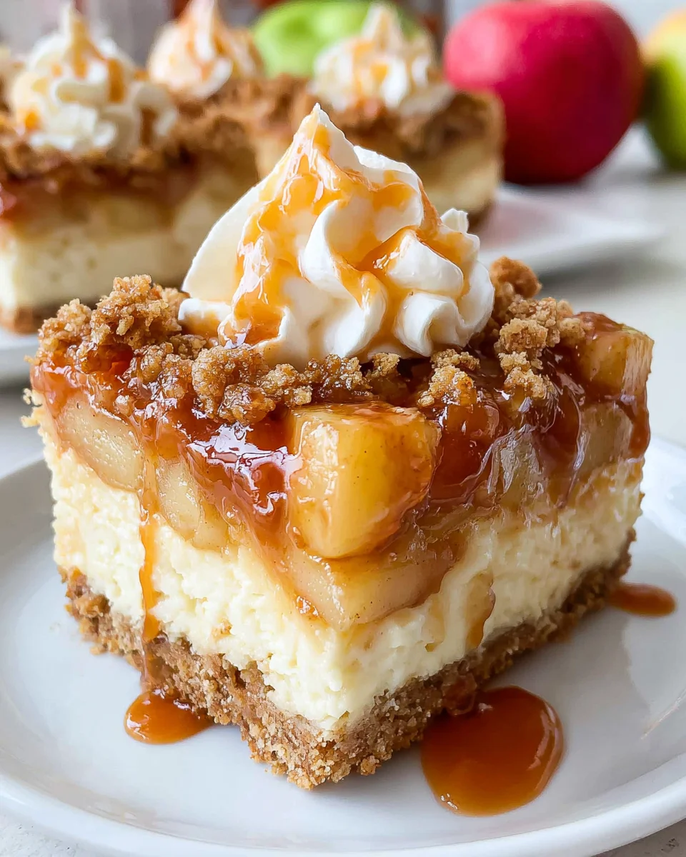 Easy Caramel Apple Cheesecake Bars 32 Easy