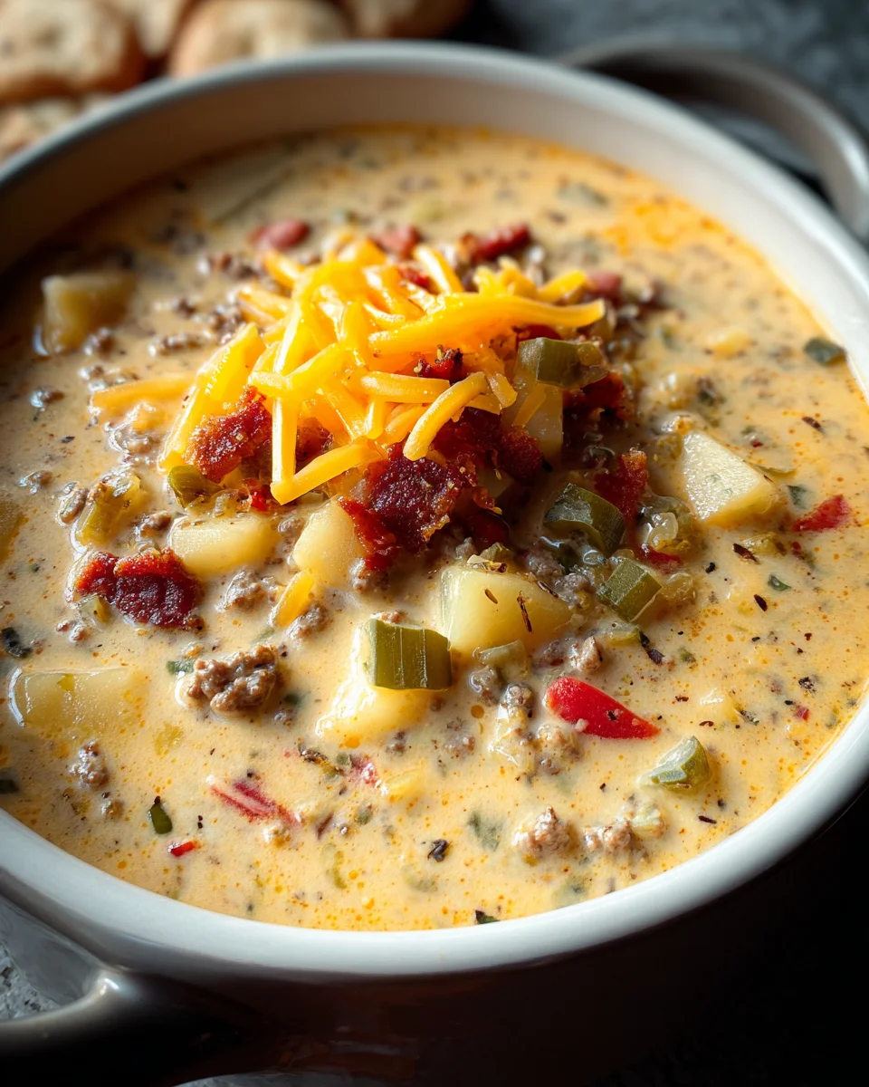 Easy Cheeseburger Soup