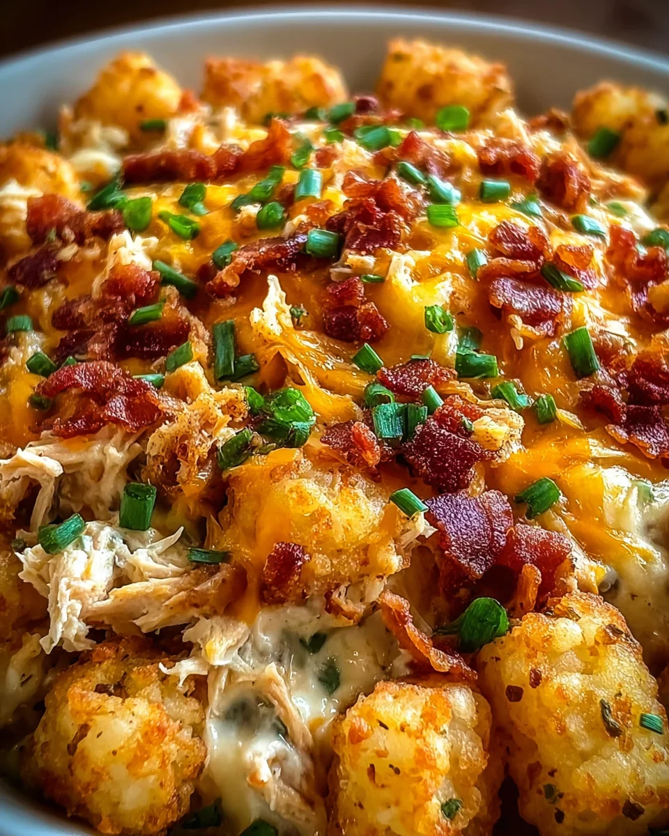 Easy Chicken Bacon Ranch Tater Tot Casserole 21 Easy