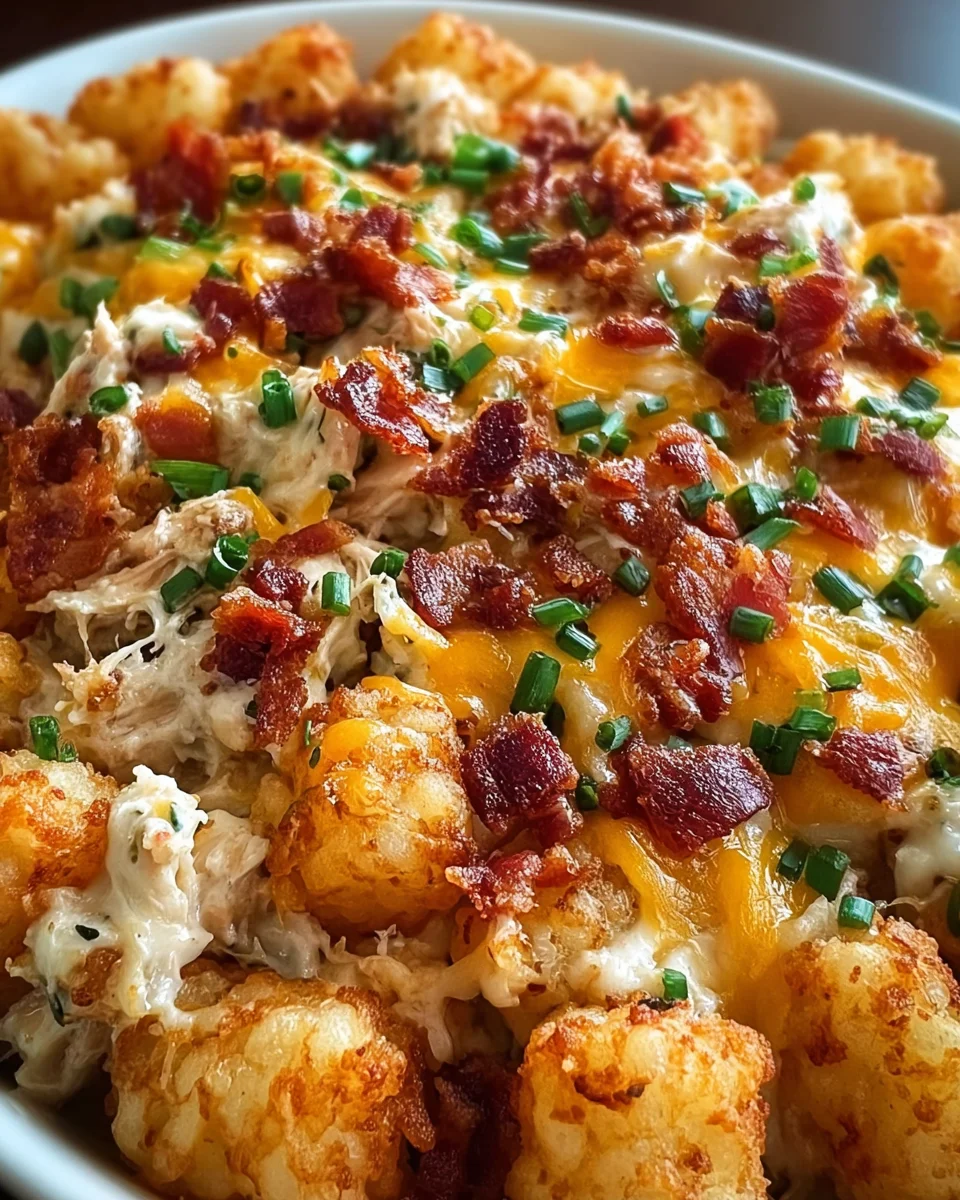 Easy Chicken Bacon Ranch Tater Tot Casserole 22 Easy