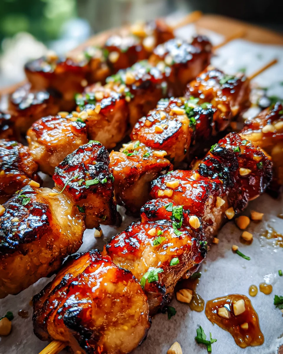 Easy Grilled Asian Chicken Skewers with Honey Garlic Sauce 19 Easy