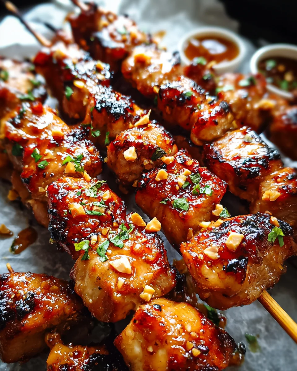 Easy Grilled Asian Chicken Skewers with Honey Garlic Sauce 20 Easy