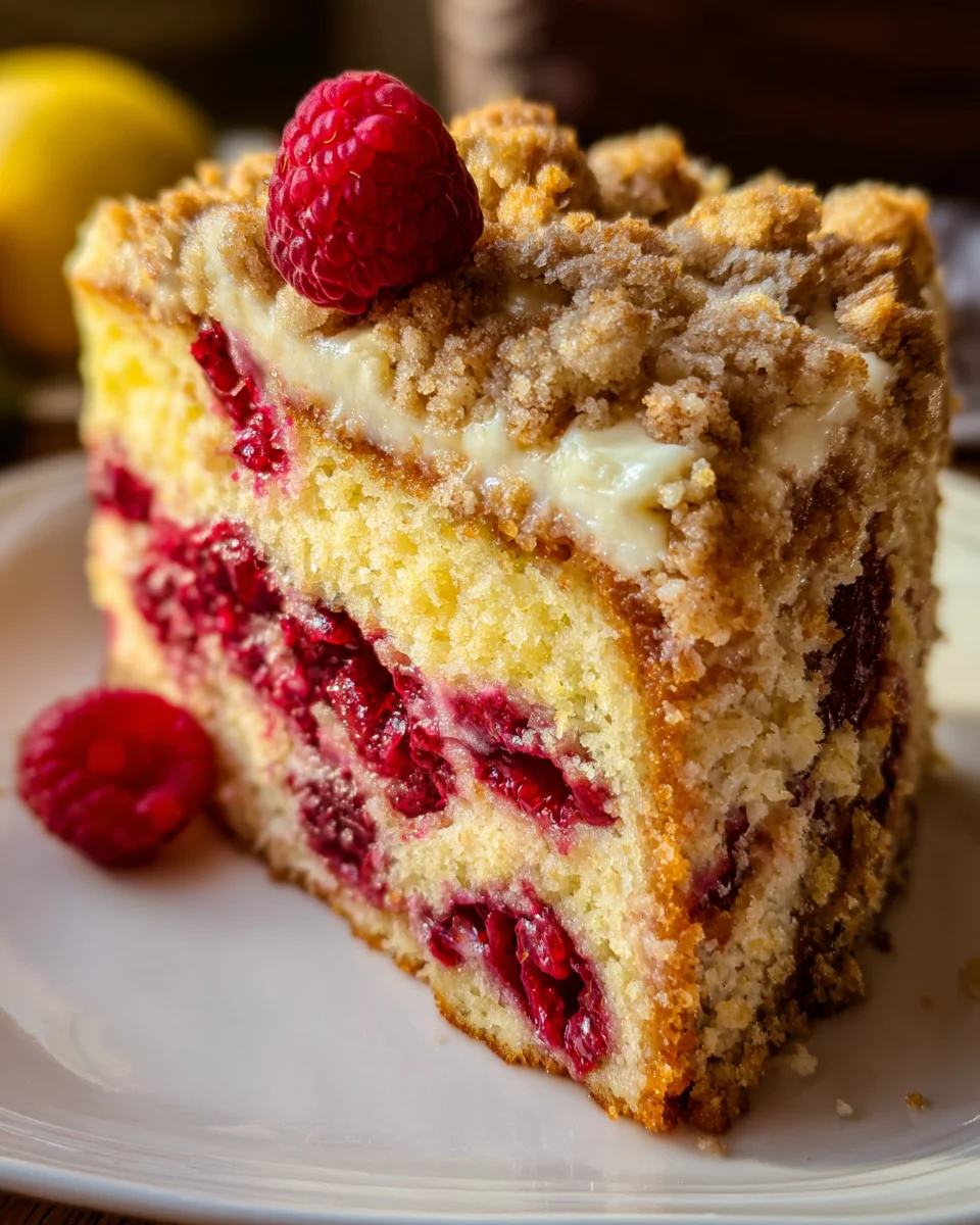 Easy Lemon Raspberry Cake with Crumb Topping 20 Easy