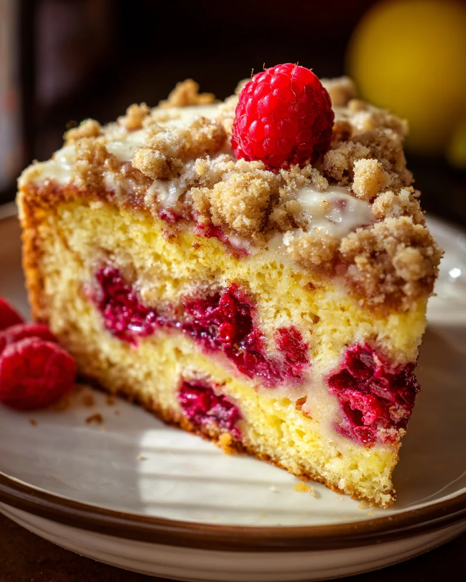 Easy Lemon Raspberry Cake with Crumb Topping 21 Easy