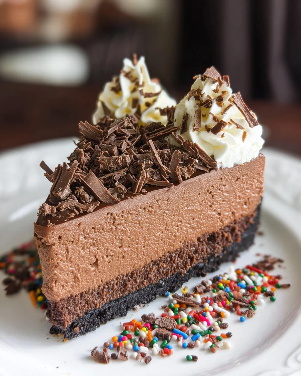 Easy No Bake Chocolate Cheesecake